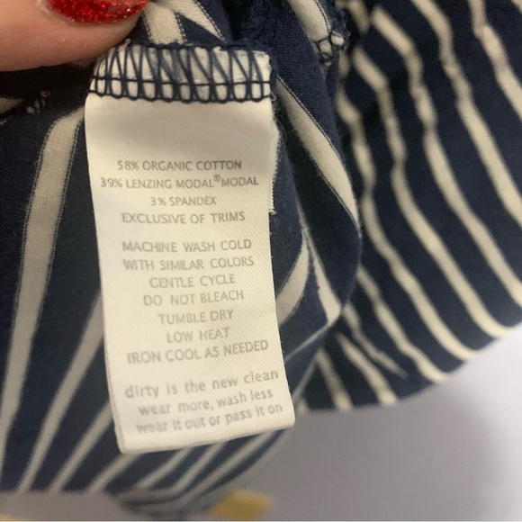 Toad&Co Muse Stripe Cap Sleeve Pocket Adjustable Side Organic Cotton Midi Dress - Picture 5 of 7